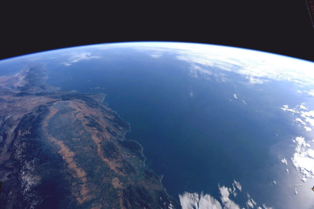 California coast from space
